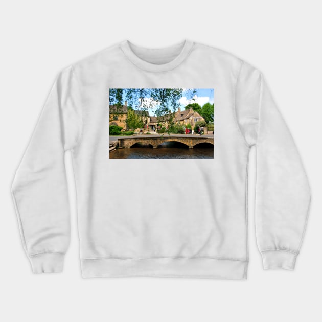 Bourton on the Water Cotswolds Gloucestershire England Crewneck Sweatshirt by Andy Evans Photos